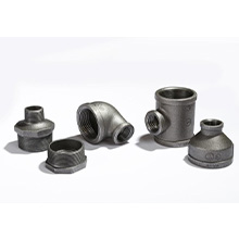 Can black iron pipe fittings be used outdoors?